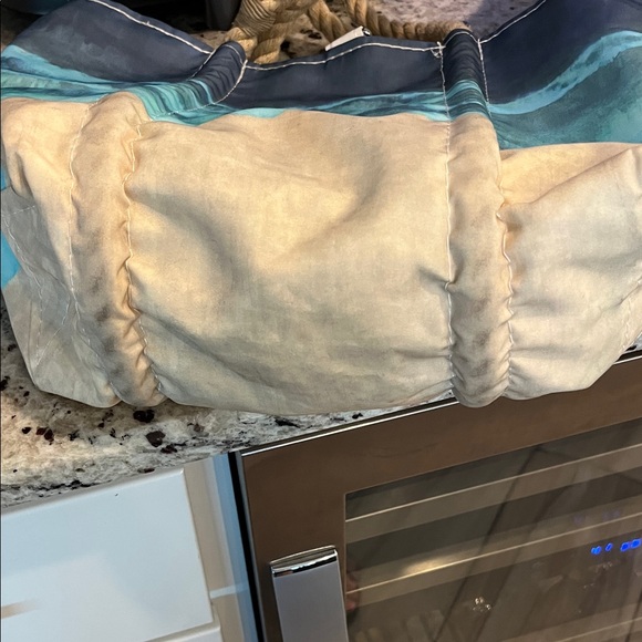 Sea Bags Blue and Tan Tote Bag - Picture 3 of 9